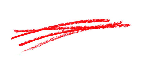 Red pencil hand writing rhythm set on transparent background