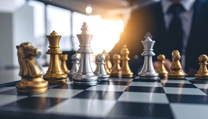 Chessboard Strategy Business Game.