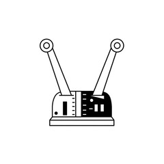 Fototapeta premium Control icon with two levers and measurement indicators 
