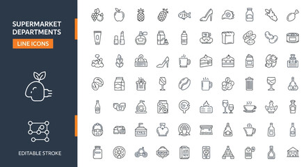 Beach and summer vacation line icon set. A comprehensive collection of symbols for travel, seaside holidays, and tropical life.