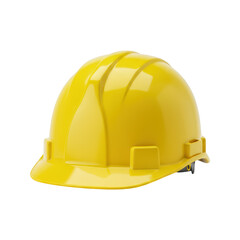 Yellow Construction Helmet isolated On White Background