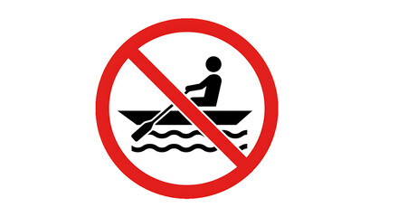 No rowing sign isolated on transparent background