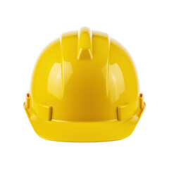 Yellow Construction Helmet isolated On White Background