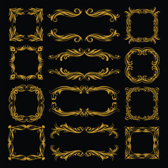 Modernist Simplicity Vector Decorative Ornamental Frames Collection