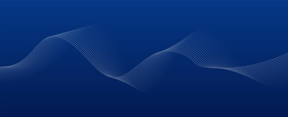Abstract blue background with flowing lines for futuristic concept. Dynamic waves. eps 10