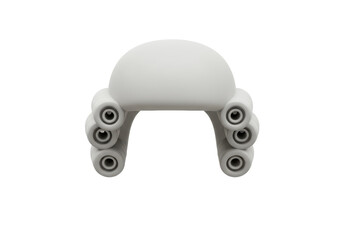 Isolated Judge's Wig in Traditional White