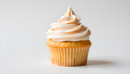 strawberry cup cake isolated on white background