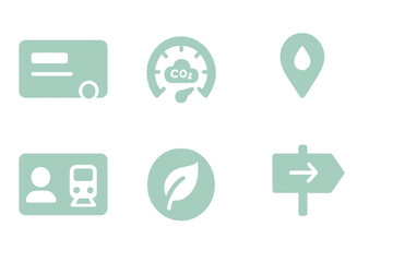 Symbols representing sustainability and eco-friendly choices in daily life