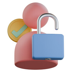 Role-Based Access Control 3D Icon Colorful Style