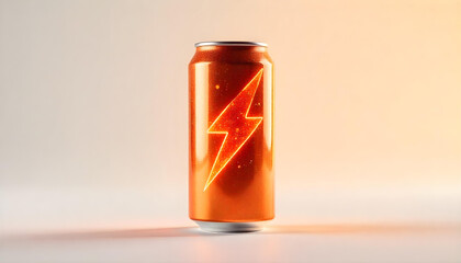 tin jar energy drink isolated on white background