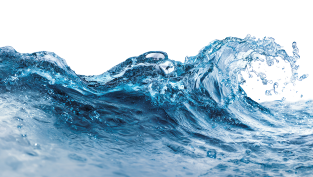 A powerful ocean wave cresting and surging