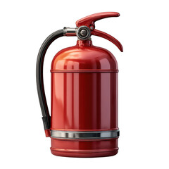 Obraz premium Red fire extinguisher isolated on transparent background