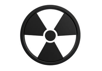 Naklejka premium Isolated Radiation Warning Symbol in Black