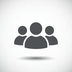 Silhouette of group of people on white background