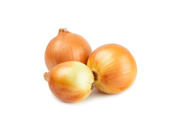 Onion isolated on white background. onion slice. onion rings. Fresh Yellow Onion. Natural, fresh, vegetarian food. Agricultural products. Healthy eating. Vegetables. Farmer's market.