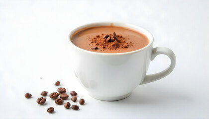 Fototapeta premium coffee cappuccino espresso cup isolated on white background