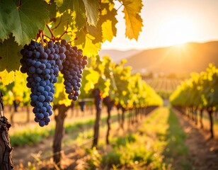 Vineyard Grape Harvest Season