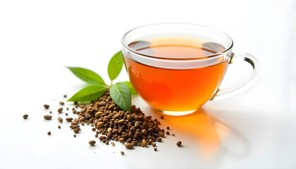 herbal tea isolated on white background 