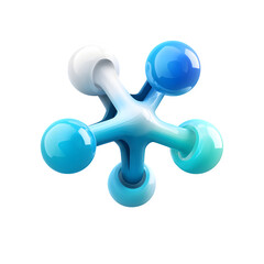 Molecular Structure, isolated on transparent background
