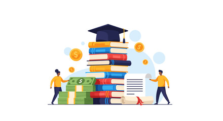 Financial aid for students balancing education and money with academic achievements and graduation success