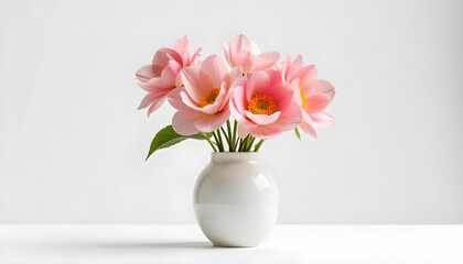 Obraz premium big flower vase isolated on white background