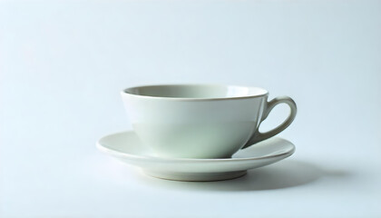 cup saucer modern ceramic isolated on white background