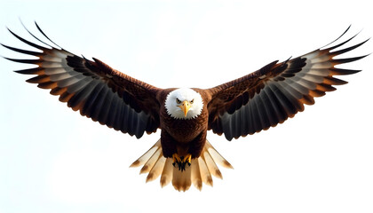 Fototapeta premium eagle flying in sky isolated on white background