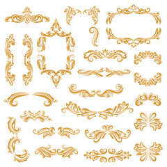 Abstract Flow Vector Decorative Ornamental Frames Collection