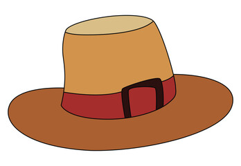 Man hat isolated on white background