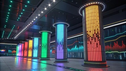 Twisting Vertical Columns of Colored Trading Indicators