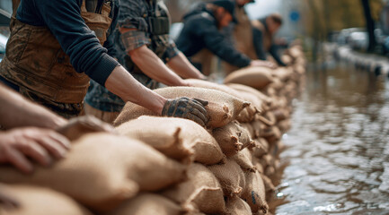 Flood protection with sandbags