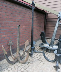 An open-air exhibition of various anchors used by both civilian vessels and military ships. © Hennadii