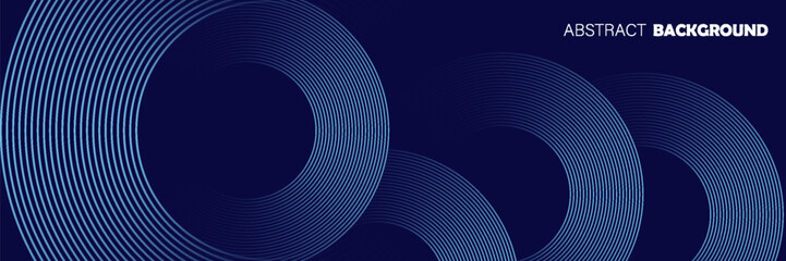 Abstract blue glowing geometric lines modern shiny blue circle lines pattern. modern trendy and simple design