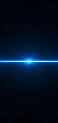 Fototapeta premium Dynamic blue light streak ray dark background flare burst line