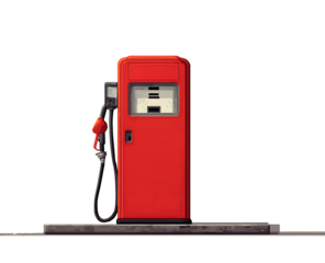 Fiery fuel the scarlet gas pump on transparent png background
