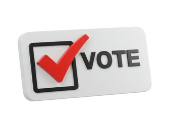Isolated Vote Checkbox Sign