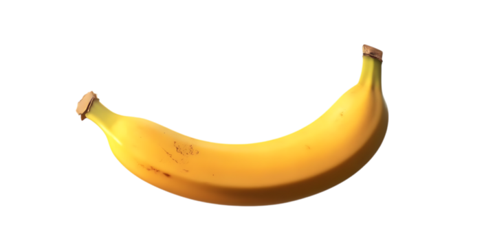 Fresh bananas isolated on a pure white transparent background png.