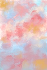 abstrack soft pink and blue pastel background with watercolor splashes, perfect for wall art