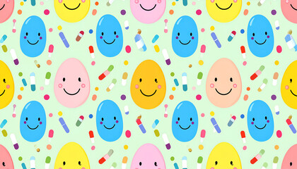 Happy Eggs  Pills Pattern.