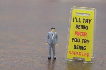 Humorous Workplace Sign: “I'll Try Being Nicer, You Try Being Smarter”