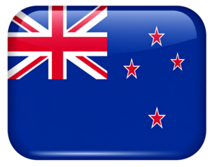 Square Vector Icon of New Zealand Flag with Crisp Colors, Isolated on Transparent Background