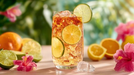 Fototapeta premium Refreshing Citrus Iced Tea