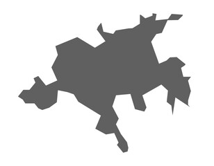 East Godavaridistrict flate gray map Andhra pradesh, india