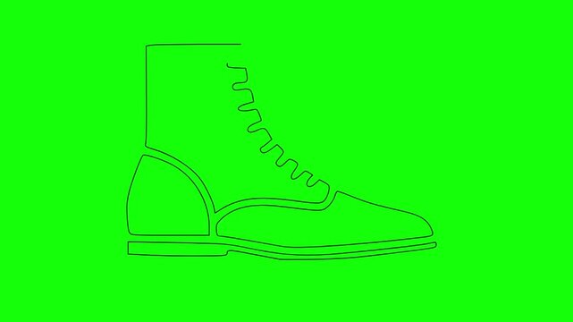 Running shoe icon, outline style. Running shoe icon. Outline running shoe vector icon for web design 