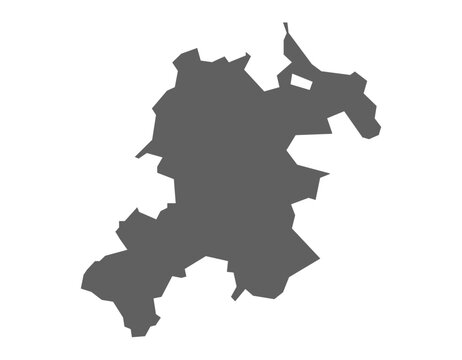 Vizianagaram district flate gray map Andhra pradesh, india