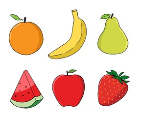 set of fruits
