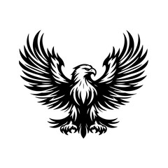 Obraz premium Majestic Eagle Logo Design with Spread Wings.