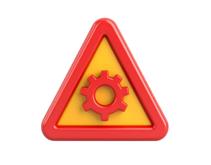 3D Gear Warning Icon