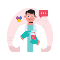 DNA Report Vector illustration. EPS 10 file