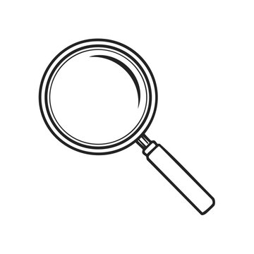 recommend clip art: Magnifying Glass Illustration, Search Icon, Zoom Tool, Investigation, Outline Drawing